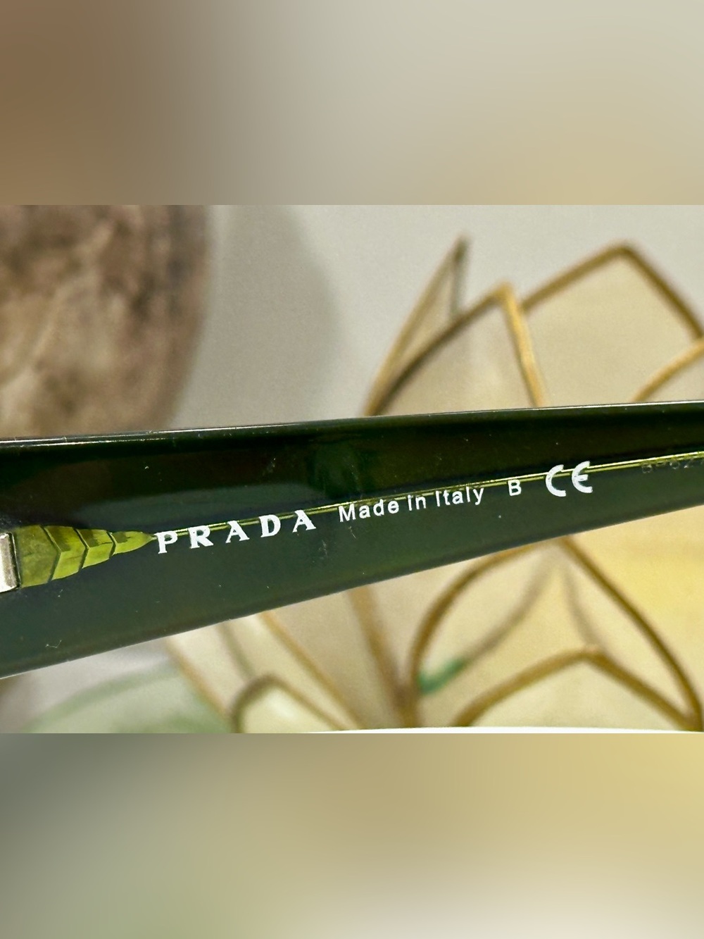 Prada Project Green Jeweled Rx Eyeglass Frames, 1 broken temple tip w/Prada Case - Picture 12 of 17